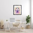 thumbnail image 2 of Vivid Retriever Dog Pet Portrait Animals & Insects Graphic Art Jet Black Framed Art Print Wall Art, 2 of 6