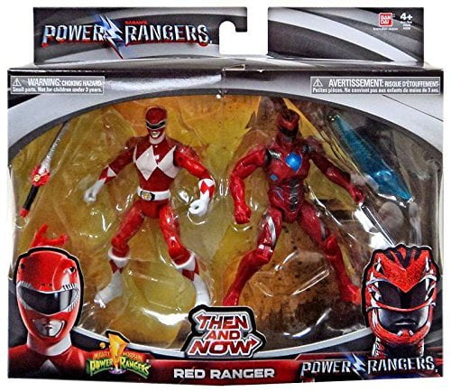 Sabans Power Rangers Movie Then and Now Red Ranger Action Figure Set 5 Inches