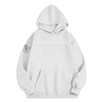 thumbnail image 5 of Xijirk Women Hoodies for Women Oversized Pullover Sweatshirt with Hidden Earphone Pocket for Daily Casual Wear,White,XXL, 5 of 7