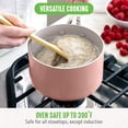 thumbnail image 6 of GreenLife Dream 2 Quart Ceramic Nonstick Sauce Pan with Lid, Dusty Rose, 6 of 7