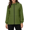 thumbnail image 5 of GUACER Hooded Jackets for Women Lightweight Waterproof with Packable Pouch Nylon Zip-Up Outdoor Windbreaker, 5 of 8
