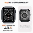 thumbnail image 2 of 2-in-1 Waterproof Bling Case Compatible for Apple Watch Screen Protector 40mm 41mm 42mm 44mm 45mm 46mm Ultra 49mm Series 10 9 8 7 6 5 4 SE 2, Glitter Rhinestone Face Cover for iWatch Accessories, 2 of 7