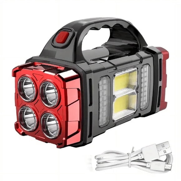Pcksrro Multifunctional LED Solar Camping Light Multi Functional COB Outdoor Emergency Handheld Searchlight Solar USB Charging Camping Outdoor Lighting Flashlight