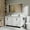 White, variant on Jacques 30 in. W x 22 in. D White Bath Vanity, Carrara Marble Top, and Faucet Set