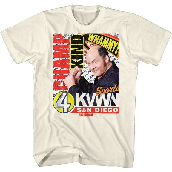Anchorman Champ Kind Natural Adult T-Shirt