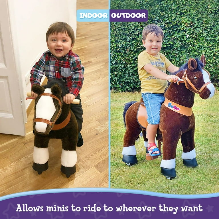 PonyCycle Horse Ride on Toy for Toddlers Chocolate Brown