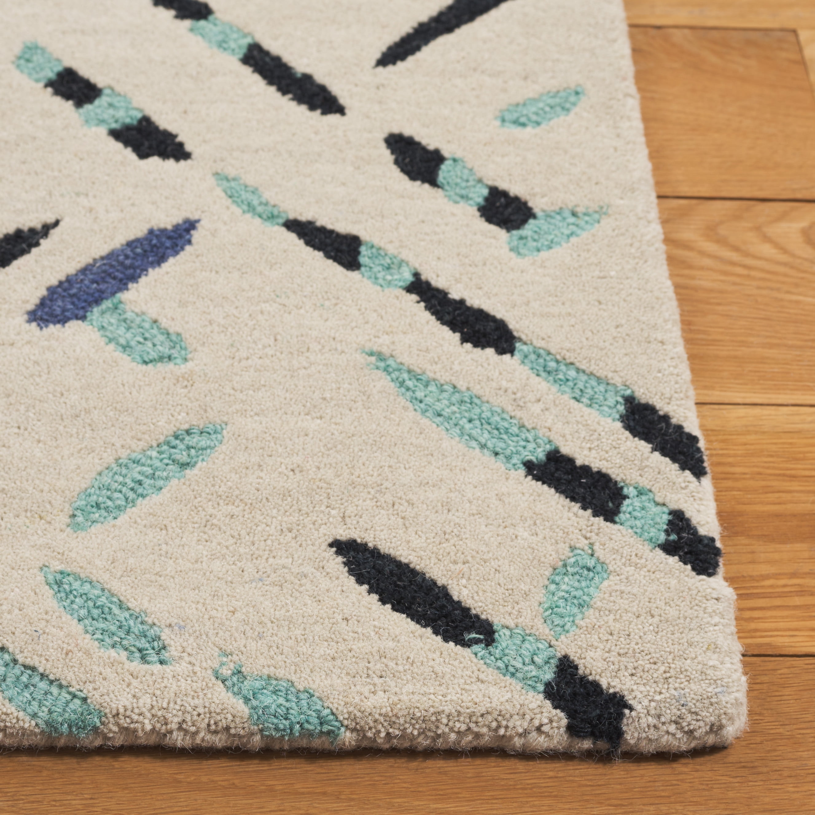 SAFAVIEH Metro Rodina Geometric Striped Area Rug, Gray/Blue, 3' x 5'