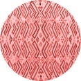 thumbnail image 1 of Ahgly Company Indoor Round Abstract Red Modern Area Rugs, 7' Round, 1 of 4