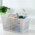 thumbnail image 4 of nsay White and Grey Higher Plastic Storage Baskets, 6 Packs, 4 of 6