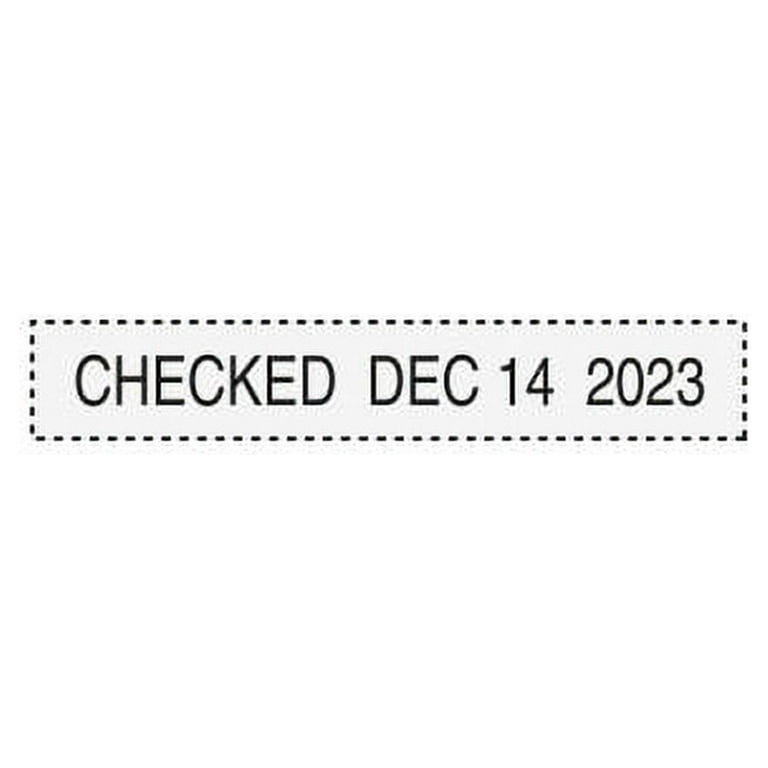 Professional 12-Message Date Stamp, Self-Inking, 2.25 x 0.38, Black Professional 12-Message Date Stamp, Self-Inking, 2.25 x 0.38, Black