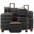 thumbnail image 1 of Set de equipaje ABS Hardshell de 6 piezas - Maletas ligeras y duraderas con ruedas de doble giro, tamaño de carga y registro para viajes y negocios, 1 of 5