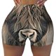 thumbnail image 2 of Fotbe Butterfly Cow With Flowers Shorts Sin Costuras – Shorts Deportivos de Cintura Alta para Mujer, Elásticos para Gimnasio, Yoga, Running o Ciclismo-Large, 2 of 8