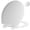 White, variant on Angol Shiold Wood Toilet Seat with Non-Slip Adjustable Hinges, Quiet-Close ( White, Elongated 18.5'' )
