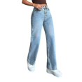 thumbnail image 3 of RotHome Jeans for Women High Waist Barrel Jeans Women Wide Leg Pants Woman Baggy Jeans Women Stretchy Denim Bottoms with Pockets Relaxed Fit Trendy Plus Size Petite Available, 3 of 10