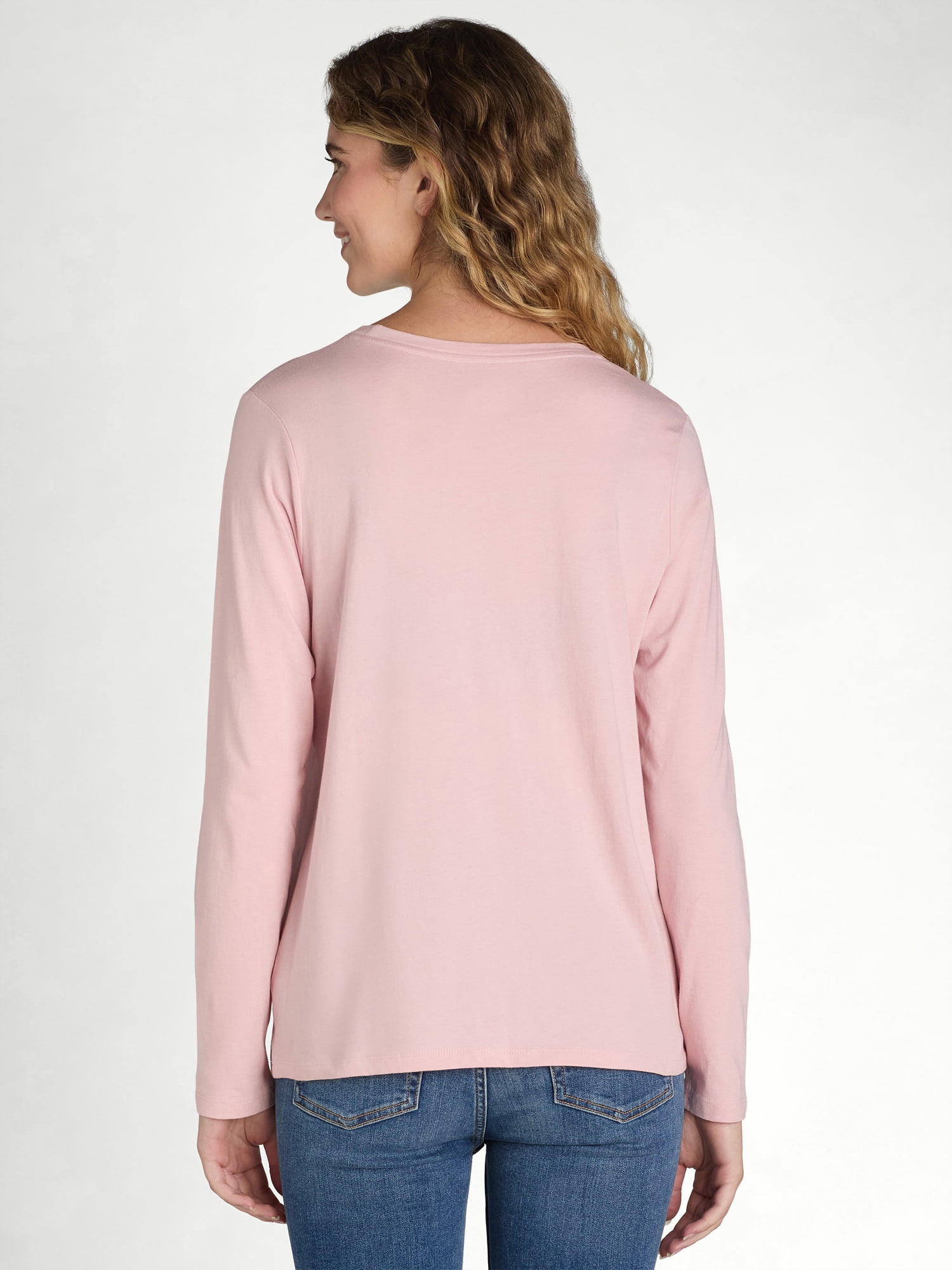 Time and Tru Women's Long Sleeve Core T-Shirt, Sizes XS-XXXL