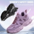 thumbnail image 6 of SKIUHS Women’s Steel Toe Work Shoes, Puncture Resistant Lightweight Safety Sneakers, Breathable Lace-Up Non Slip Work Shoes, All Purple, 6 of 7