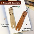 thumbnail image 6 of FOAUUH Cute Cat Bookmarks, Funny Wooden Bookmark for Book Lovers 2 Pcs, Unique Gifts for Kids Teacher Cat Lover, 6 of 6