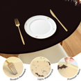 thumbnail image 4 of Round Pumpkin Halloween Tablecloth with Elastic Edge 44 Inch - Fitted Washable Spooky Theme Table Cover for Party Dining, 4 of 6