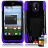 ZTE MAJESTY Z796C BLACK PURPLE HYBRID T KICKSTAND COVER HARD GEL CASE + FREE SCREEN PROTECTOR from [ACCESSORY..., Bloutina ZTE MAJESTY Z796C BLACK PURPLE HYBRID T.., By Bloutina