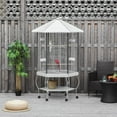 thumbnail image 2 of PawHut 77" Flight Bird Cage Hexagon Covered Canopy Portable Aviary With Storage, 2 of 7