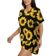thumbnail image 2 of Picia Sunflower 6 Pajamas Sets for Women Soft Short-Sleeved Pjs with Lounge Shorts Two Piece Sleepwear-XX-Large, 2 of 9