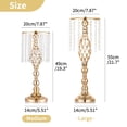 thumbnail image 6 of Nuptio 21.7in/55cm Tall Crystal Gold Wedding Centerpiece Table Vase Decor， Elegant Flower Stand Table Floor Decoration for Birthday Party Event Wedding Reception Bulk 10pcs, 6 of 12