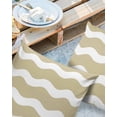 thumbnail image 2 of Pack of 2 Outdoor Pillow Covers, Light Brown Sea Wave Ripple Stripe Waterproof Square Throw Pillowcase Cushion Decorative Pillow Covers for Couch Patio Tent, 16x16 in, 2 of 6