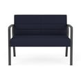 thumbnail image 2 of Waterfall Reception Waiting Room Loveseat / Charcoal Steel / Navy Blue, 2 of 5