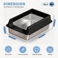 thumbnail image 2 of Stainless Steel Cat Litter Box, Large Open Top Litter Box With Anti-Splash High Sides, Anti-Tracking Pedal, Easy To Clean, Non-Stick, Odor Resistant For Big Cats, Multi-Cat Homes, 2 of 8