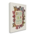 thumbnail image 3 of Stupell Industries Intricate Floral Shapes Brush Your Teeth Toothbrush Graphic Art Gallery Wrapped Canvas Print Wall Art, Design by Valentina Harper, 3 of 7