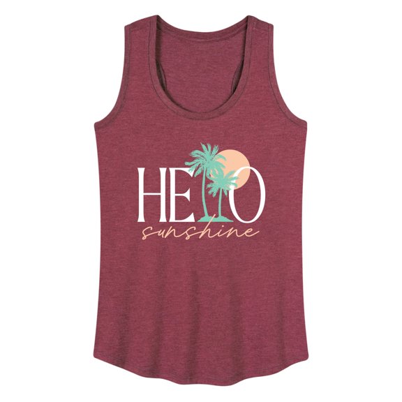 Instant Message - Hello Sunshine Palms - Women's Racerback Tank Top