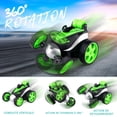 thumbnail image 2 of Coche de control remoto, juguetes para niños 3 4 5 6 7 8 9 10 años Coche controlado por radio Rotación de 360 ​​​​° Mini RC Stunt Car Racing Car Regalos de cumpleaños Juegos para niños y niñas Al aire libre Interior Rojo Verde, 2 of 3