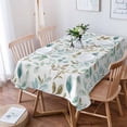 thumbnail image 4 of Fall Green Leaves Rectangle Tablecloths 60x84,Autumn Light Brown Plant Table Cloth Table Cover Indoor/Outdoor Tabletop Decor for Wedding Holiday Party Dinner Baby Shower, 4 of 7
