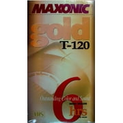 Maxonic Gold T-120 6 hours EP mode vhs tape
