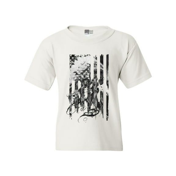 Native American Flag Patriotic Support DT Youth Kids T-Shirt Tee