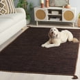 thumbnail image 3 of SAFAVIEH Montauk Bijar Solid Cotton Area Rug, Brown/Black, 2'3" x 4', 3 of 12