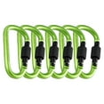 thumbnail image 1 of Carabiner Clips Spring Snap Hook Clips Buckle Locking Carabiners Chain Quick Links for Outdoor Hiking Traveling, 6 Pack, 1 of 6