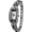 SILVER-BLACK, variant on Collections Women’s Japanese Quartz Square Ornamental Stone-Accent Watch, 21x32mmCase, Pearlescent Dial, Metal Link Bracelet