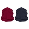 thumbnail image 1 of Unique Bargains Cache-Cou d'Hiver, Lot de 2 Foulards à Cordon, Cache-Cou Coupe-Vent, Bleu Marine, Rouge Vin, 1 of 7