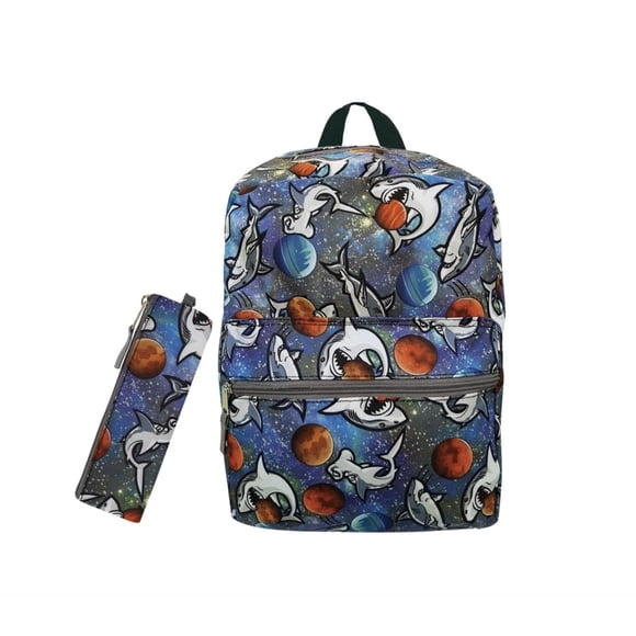 Mochila y Lapicera Niños Bioworld Set 2 Piezas Tiburones Divertidos
