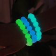 thumbnail image 4 of 3pcs/set Beads Bracelet Luminous Fluorescent  Stone Bracelets  In The Dark Hand String Perfect Gift For Family, 4 of 8