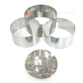 thumbnail image 2 of Sunrise Stainless Steel Cutters/ Food Ring Sets (3 rings 1 tamper ) Pastry Cutter Ring Molds, 2 of 3