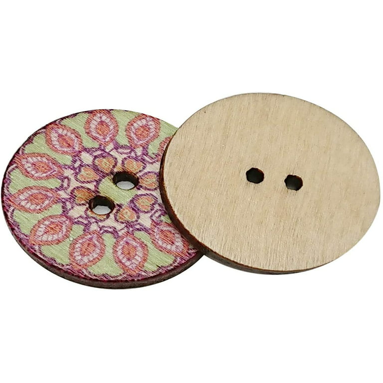 Wooden Buttons for Crafts, Handmade Buttons, 1.25 buttons, 2 Hole