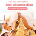 thumbnail image 3 of Soft Sleeping Cat Figure Pillow Stuffed Animal Doll Long Cylindrical Plush Toy for Children Adults 50/70/90 cm Long Brown 50cm, 3 of 5