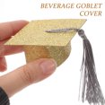 thumbnail image 3 of OULII 10pcs Graduacion Caps For Cups Golden Cotton Gift For Graduation Celebrations, 3 of 8