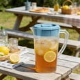 thumbnail image 6 of RICHMJ Gallon Plastic Pitchers with Lids ,10×8 in Iced Tea Pitchers with Twist Cover BPA-Free, Dishwasher & Freezer Safe, Ideal for Water, Juice & Fridge Storage （Blue）, 6 of 8