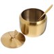 thumbnail image 4 of Azucarero de acero inoxidable con tapa y cuchara, tarro para condimentos de café, recipiente para especias, recipiente dorado para el hogar y la cocina, 4 of 7