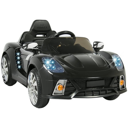 - Best Choice Products 12V Kids Battery Powered Remote Control Electric RC Ride-On Car w/ 2 Speeds, LED Lights, MP3, AUX - Black