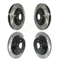 thumbnail image 1 of DS-One Front Rear Coated Drilled Slotted Disc Brake Rotors Kit for Car Honda Pilot Ridgeline Passport KD-100508, 1 of 11