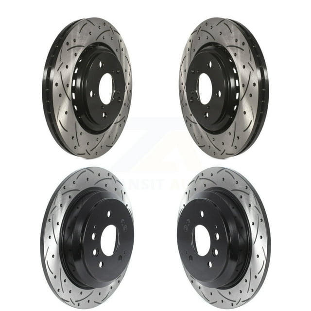 DS-One Front Rear Coated Drilled Slotted Disc Brake Rotors Kit for Car Honda Pilot Ridgeline Passport KD-100508